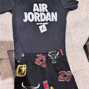 Air Jordan Black T-Shirt and Shorts Set